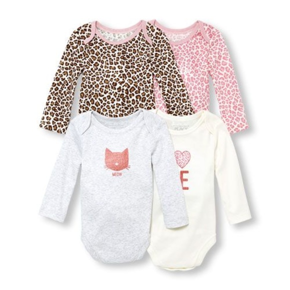 The Children's Place Other - Childrens place long sleeve Bodysuit (4 pack)